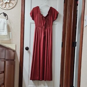 NWT Meaneor Burgundy Maxi Dress - M